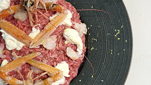 Risotto ai gamberi rossi con burrata